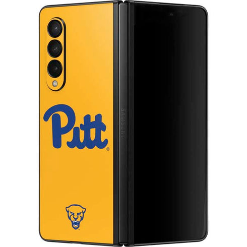 University of Pittsburgh Pitt Panthers Yellow Galaxy Z Fold3 5G Skin