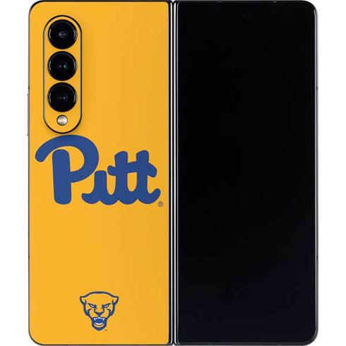 University of Pittsburgh Pitt Panthers Yellow Galaxy Z Fold4 5G Skin