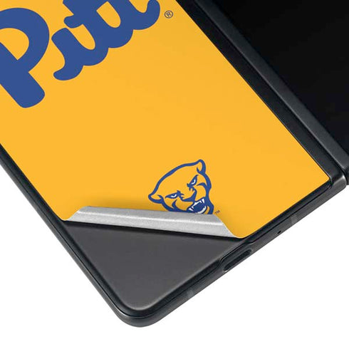 University of Pittsburgh Pitt Panthers Yellow Galaxy Z Fold4 5G Skin