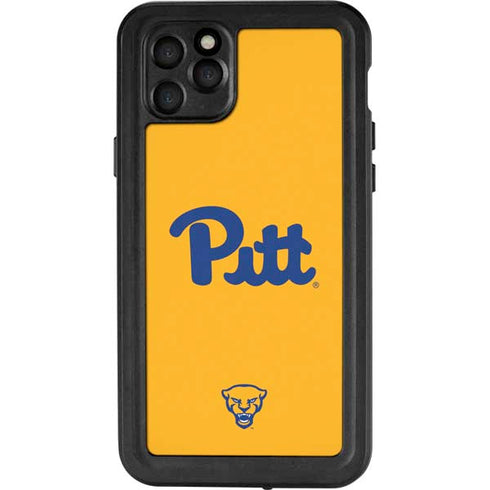 University of Pittsburgh Pitt Panthers Yellow iPhone 11 Pro Max Waterproof Case