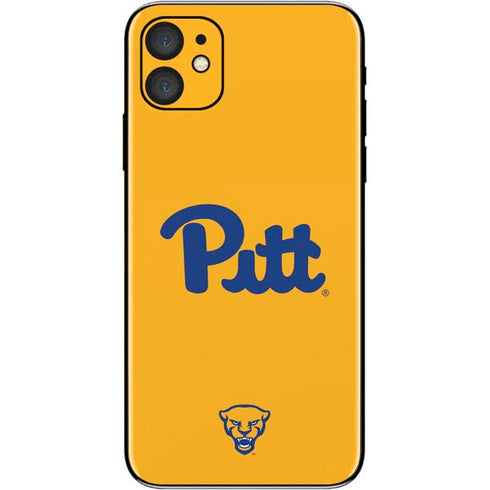 University of Pittsburgh Pitt Panthers Yellow iPhone 11 Skin