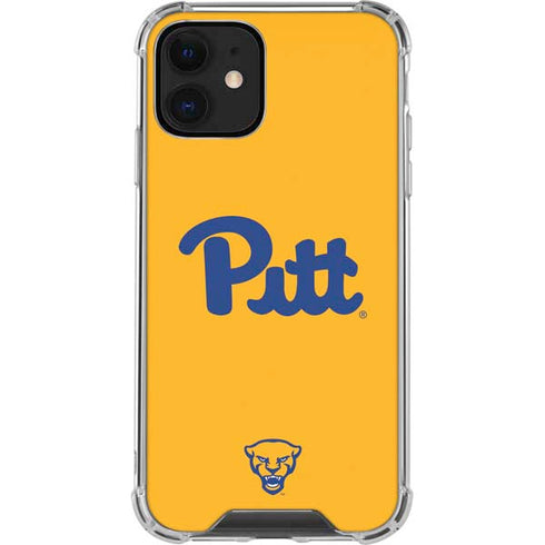 University of Pittsburgh Pitt Panthers Yellow iPhone 12 Clear Case