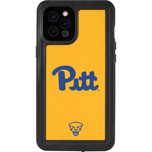University of Pittsburgh Pitt Panthers Yellow iPhone 12 Pro Max Waterproof Case