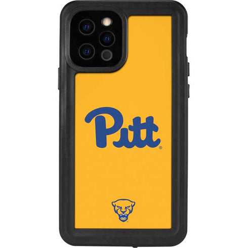 University of Pittsburgh Pitt Panthers Yellow iPhone 12 Pro Waterproof Case