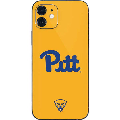 University of Pittsburgh Pitt Panthers Yellow iPhone 12 Skin