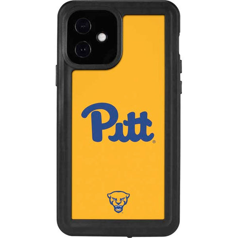 University of Pittsburgh Pitt Panthers Yellow iPhone 12 Waterproof Case