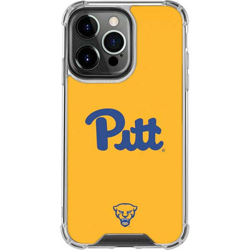 University of Pittsburgh Pitt Panthers Yellow iPhone 13 Pro Clear Case