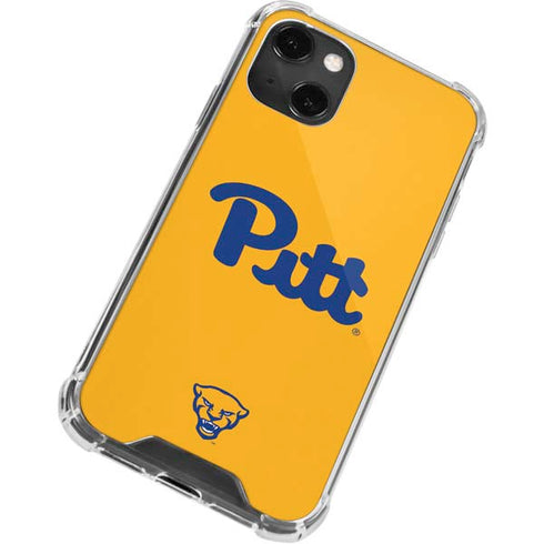 University of Pittsburgh Pitt Panthers Yellow iPhone 14 Plus Clear Case