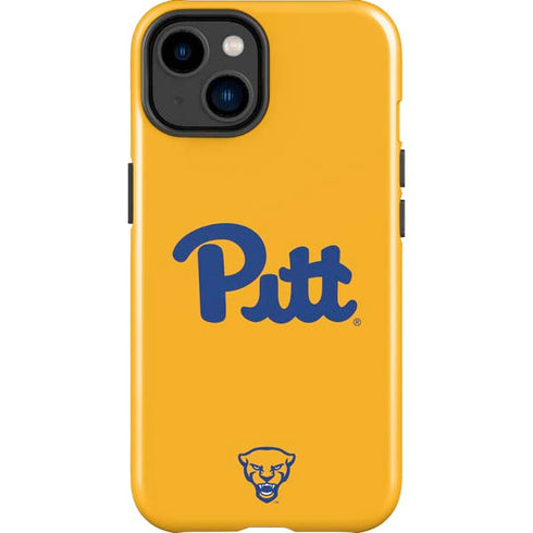 University of Pittsburgh Pitt Panthers Yellow iPhone 15 Plus Impact Case