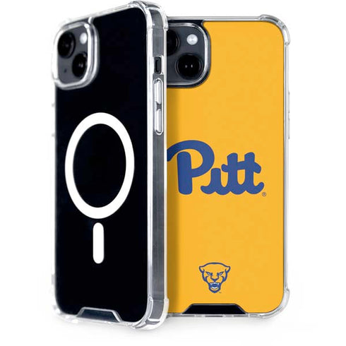 University of Pittsburgh Pitt Panthers Yellow iPhone 15 Plus MagSafe Case