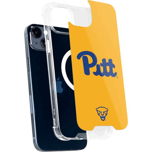 University of Pittsburgh Pitt Panthers Yellow iPhone 15 Plus MagSafe Case