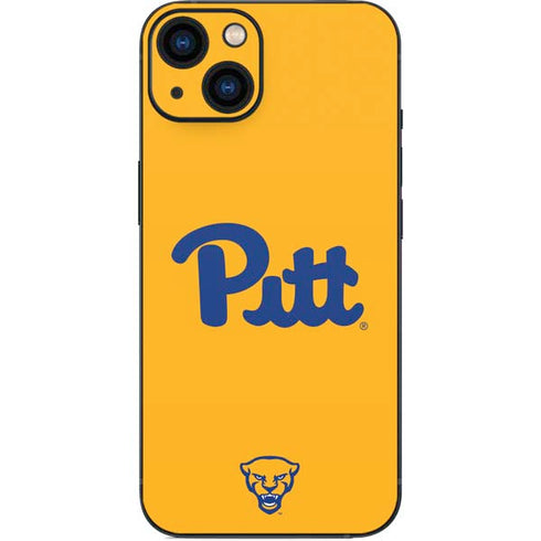 University of Pittsburgh Pitt Panthers Yellow iPhone 15 Plus Skin