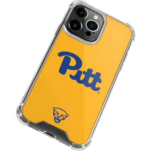 University of Pittsburgh Pitt Panthers Yellow iPhone 14 Pro Clear Case