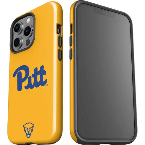 University of Pittsburgh Pitt Panthers Yellow iPhone 15 Pro Impact Case