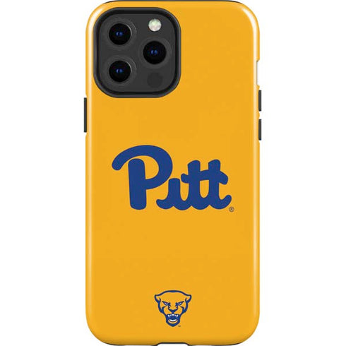 University of Pittsburgh Pitt Panthers Yellow iPhone 15 Pro Max Impact Case