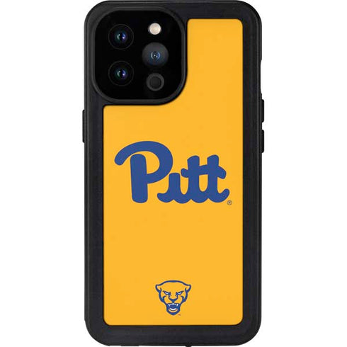 University of Pittsburgh Pitt Panthers Yellow iPhone 14 Pro Max Waterproof Case