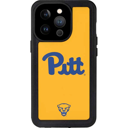 University of Pittsburgh Pitt Panthers Yellow iPhone 14 Pro Waterproof Case