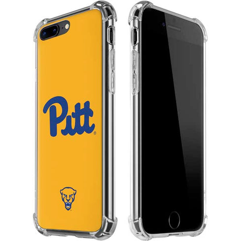 University of Pittsburgh Pitt Panthers Yellow iPhone 7/8 Plus Clear Case