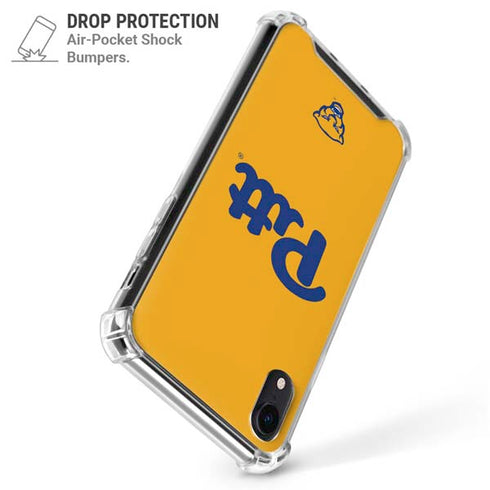 University of Pittsburgh Pitt Panthers Yellow iPhone XR Clear Case
