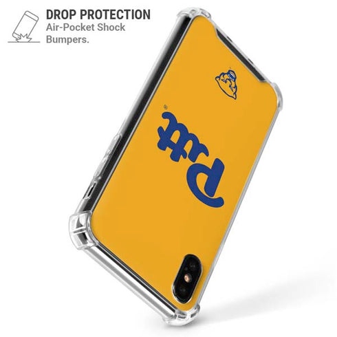 University of Pittsburgh Pitt Panthers Yellow iPhone XS Max Clear Case