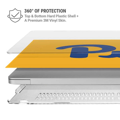 University of Pittsburgh Pitt Panthers Yellow MacBook Air 15in (2023-2025) Case plus Skin