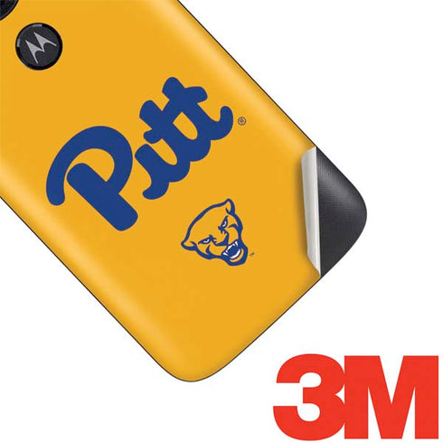 University of Pittsburgh Pitt Panthers Yellow Moto E5 Play Skin