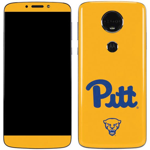 University of Pittsburgh Pitt Panthers Yellow Moto E5 Plus Skin