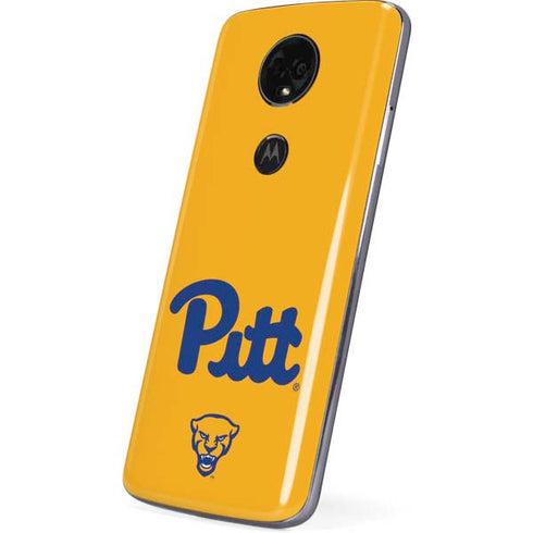 University of Pittsburgh Pitt Panthers Yellow Moto E5 Plus Skin