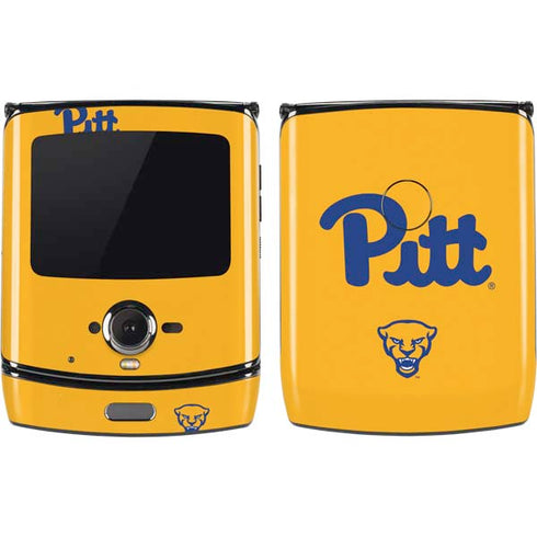 University of Pittsburgh Pitt Panthers Yellow Motorola RAZR Skin