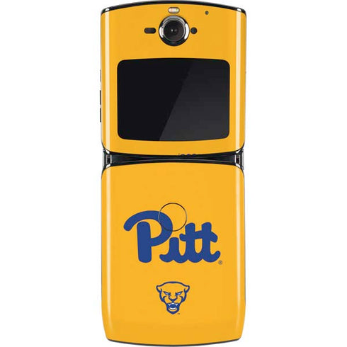 University of Pittsburgh Pitt Panthers Yellow Motorola RAZR Skin