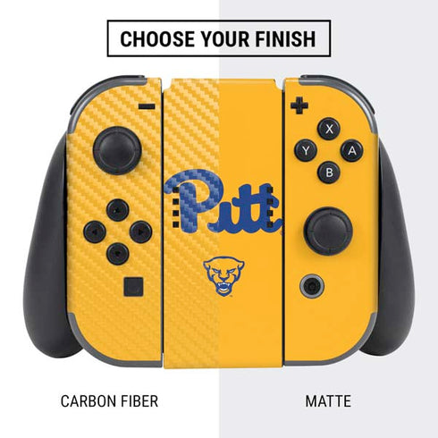University of Pittsburgh Pitt Panthers Yellow Nintendo Switch Bundle Skin