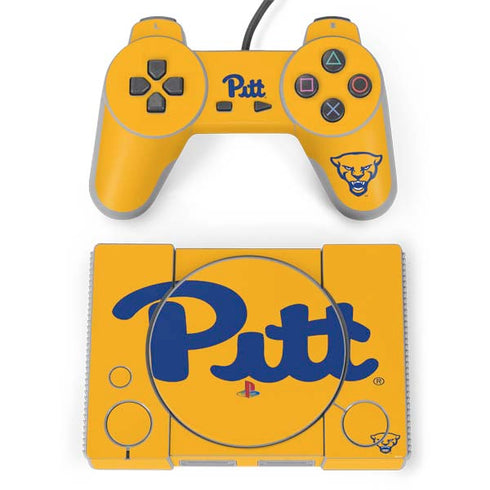 University of Pittsburgh Pitt Panthers Yellow PlayStation Classic Bundle Skin