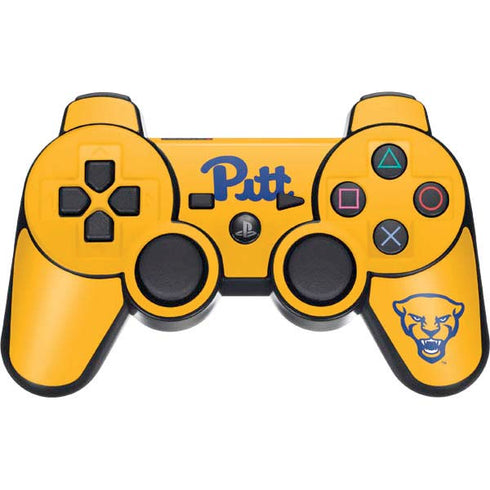 University of Pittsburgh Pitt Panthers Yellow PS3 Dual Shock wireless controller Skin