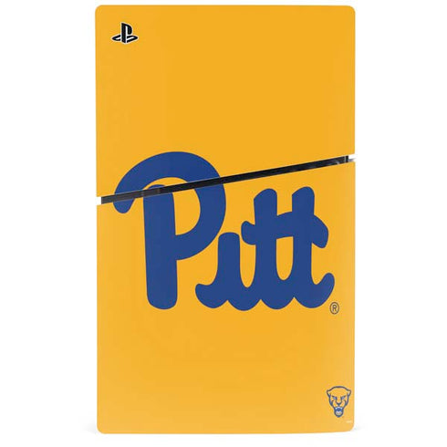 University of Pittsburgh Pitt Panthers Yellow PS5 Slim Disk Console Skin