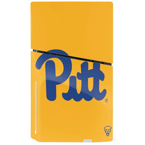 University of Pittsburgh Pitt Panthers Yellow PS5 Slim Disk Console Skin