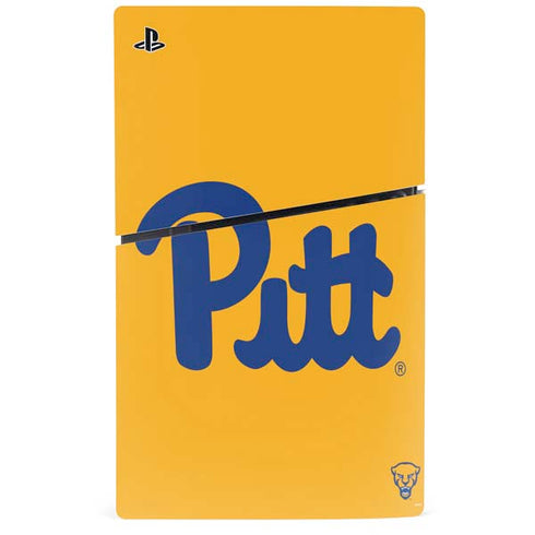 University of Pittsburgh Pitt Panthers Yellow PS5 Slim Digital Edition Bundle Skin