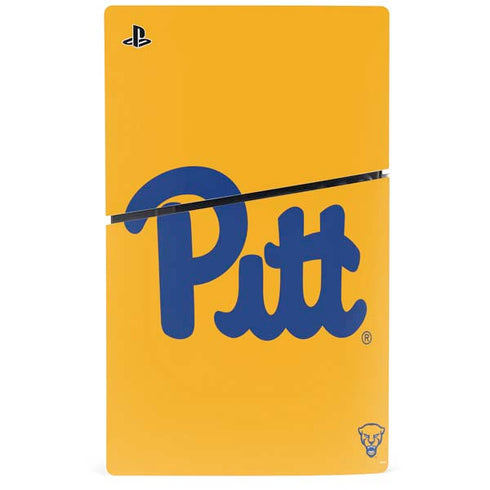 University of Pittsburgh Pitt Panthers Yellow PS5 Slim Digital Edition Console Skin