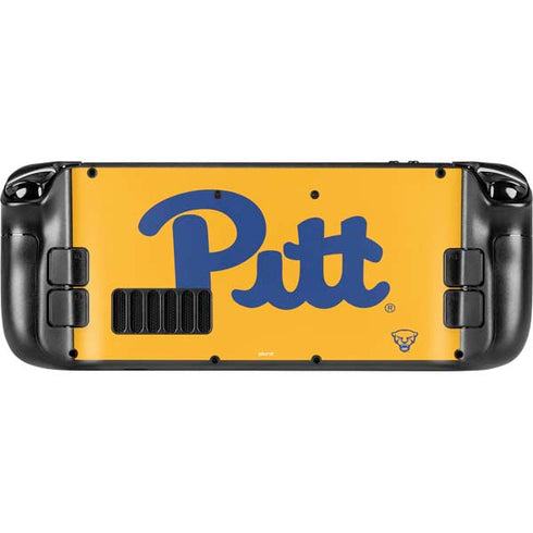 University of Pittsburgh Pitt Panthers Yellow Steam Deck Handheld Gaming Computer Skin