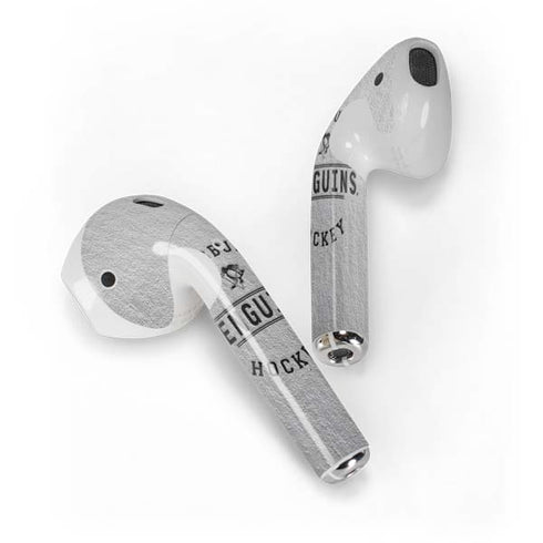 NHL Pittsburgh Penguins Black Text Apple AirPods Skin