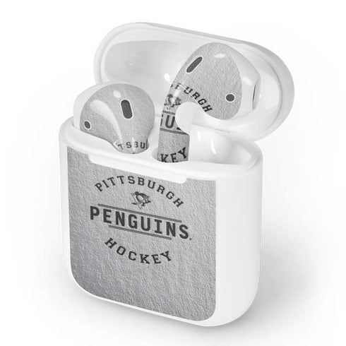 NHL Pittsburgh Penguins Black Text Apple AirPods Skin