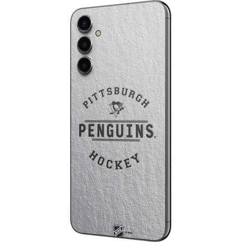 NHL Pittsburgh Penguins Black Text Galaxy A14 5G Skin