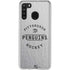 NHL Pittsburgh Penguins Black Text Galaxy A21 Clear Case