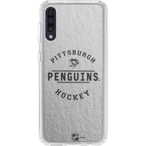 NHL Pittsburgh Penguins Black Text Galaxy A50 Clear Case