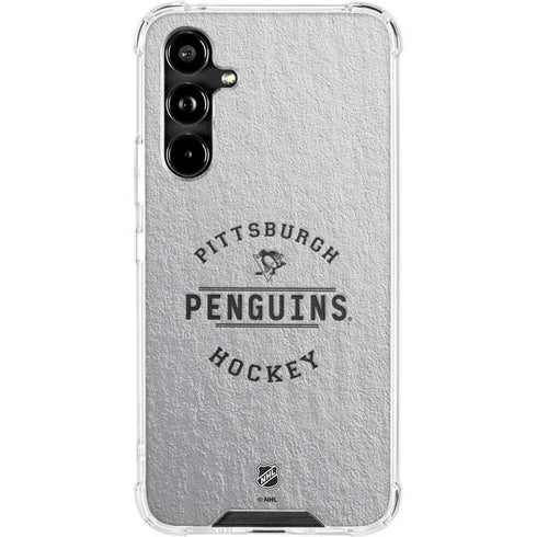 NHL Pittsburgh Penguins Black Text Galaxy A54 5G Clear Case
