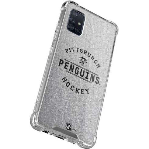 NHL Pittsburgh Penguins Black Text Galaxy A71 5G Clear Case