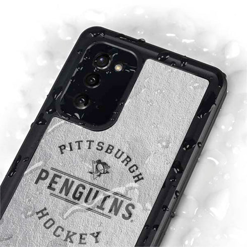 NHL Pittsburgh Penguins Black Text Galaxy Note20 5G Waterproof Case
