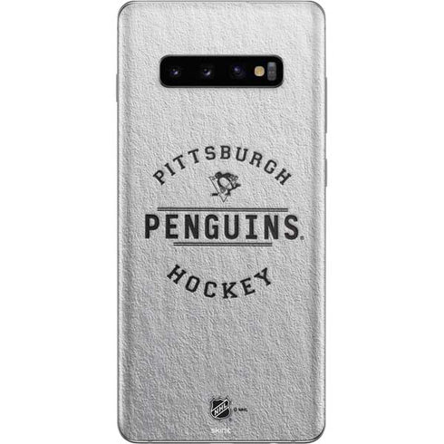 NHL Pittsburgh Penguins Black Text Galaxy S10 Plus Skin