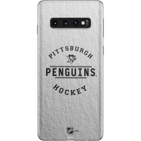 NHL Pittsburgh Penguins Black Text Galaxy S10 Skin