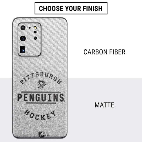 NHL Pittsburgh Penguins Black Text Galaxy S20 Ultra 5G Skin