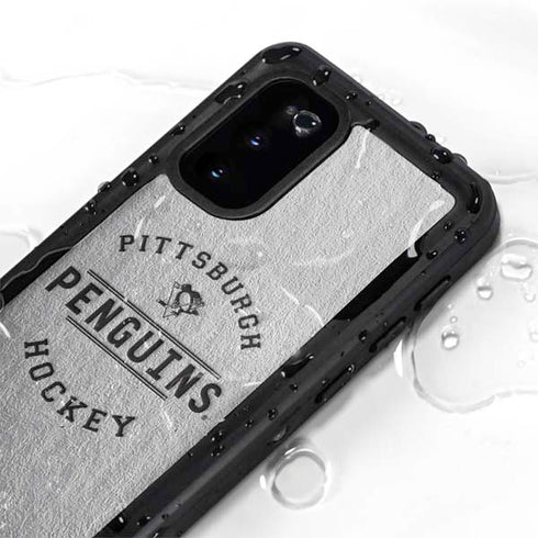 NHL Pittsburgh Penguins Black Text Galaxy S20 Waterproof Case